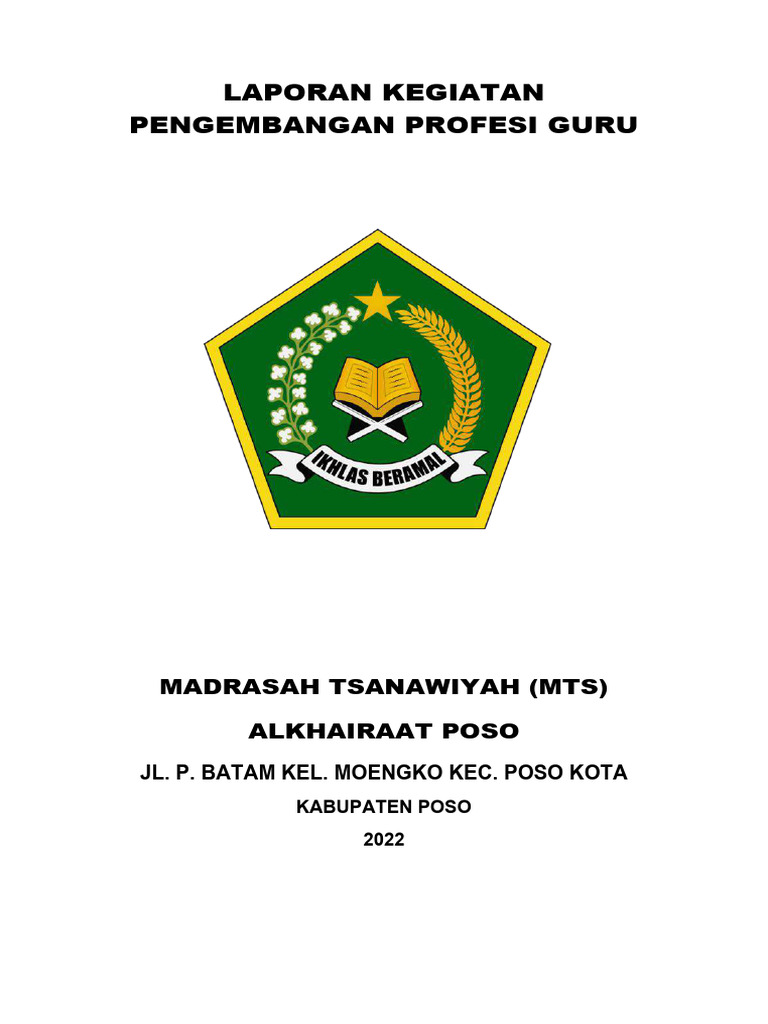 Laporan Pengembangan Profesi Guru MTs | PDF