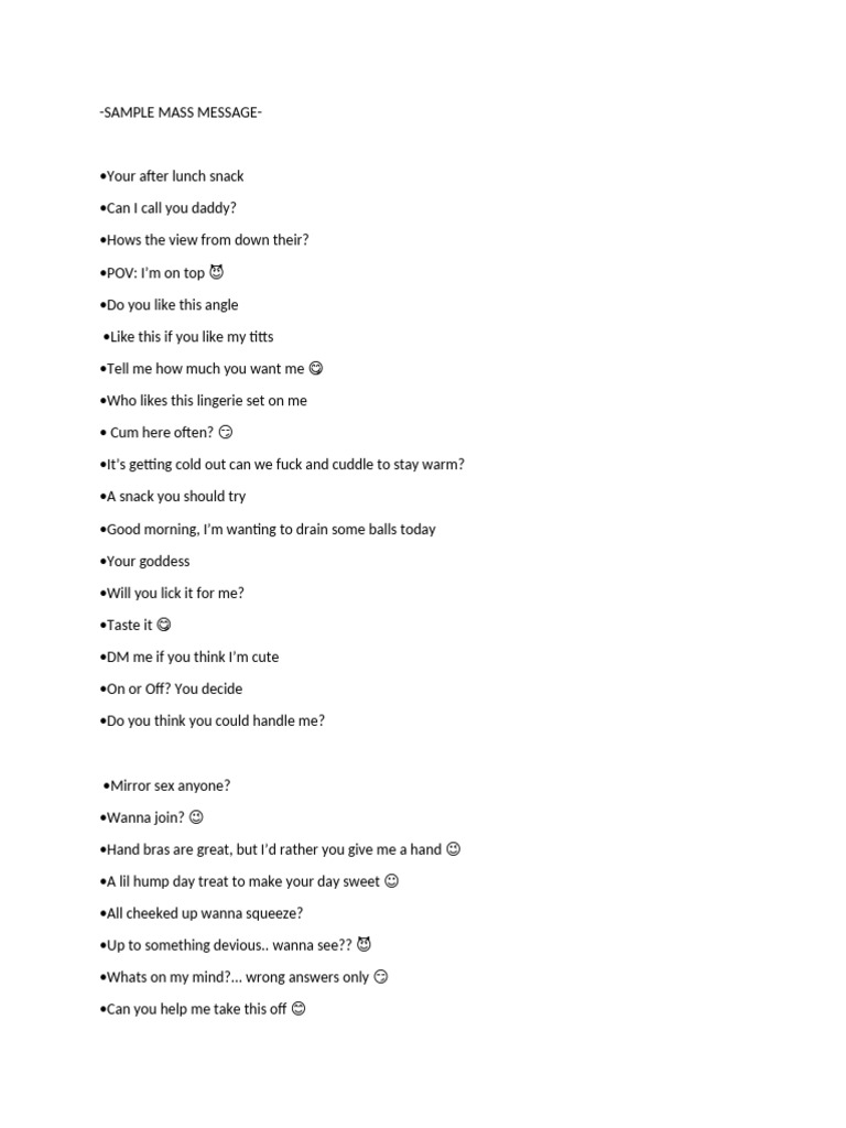 Provocative Mass Message Ideas | PDF