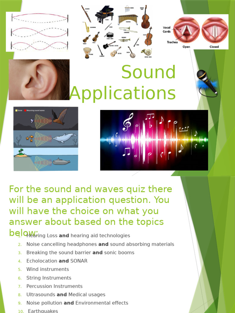 Sound Applications and Wave Science Guide | PDF | Acoustics | Sound