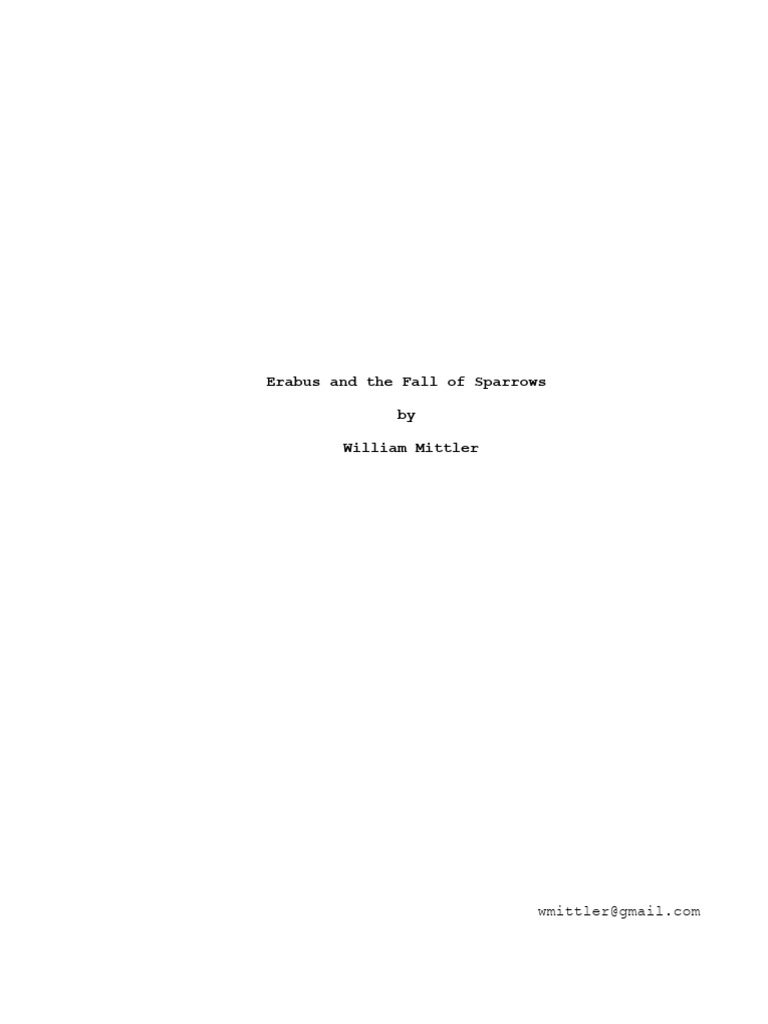 Erabus and the Fall of Sparrows 3rd Draft (2) (1) (1) Copy | PDF