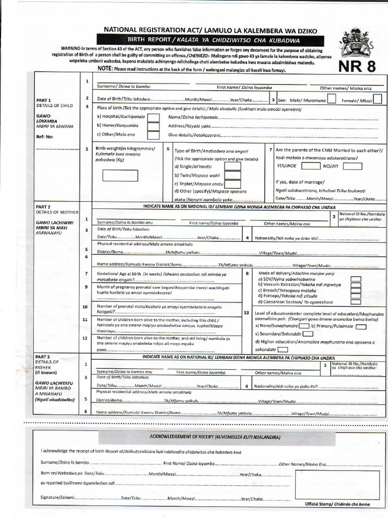 NR8 Form | PDF