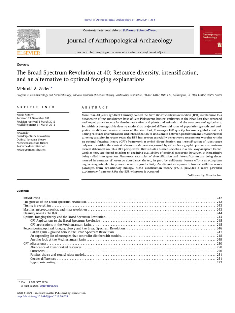 Broad Spectrum Revolution Explained | PDF | Foraging | Predation