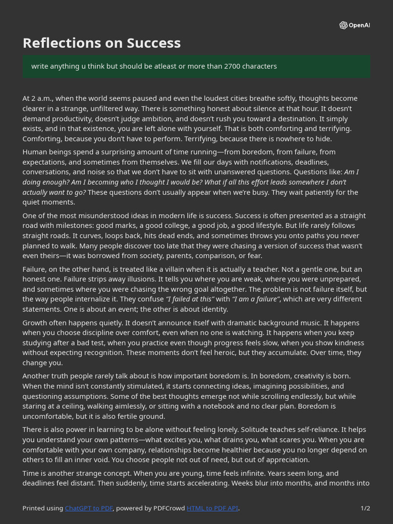 Understanding Success and Growth | PDF