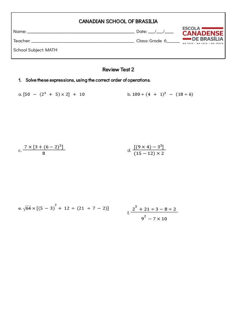 G6.2 - Review Math Test 2 | PDF | Chess Theory | Chess