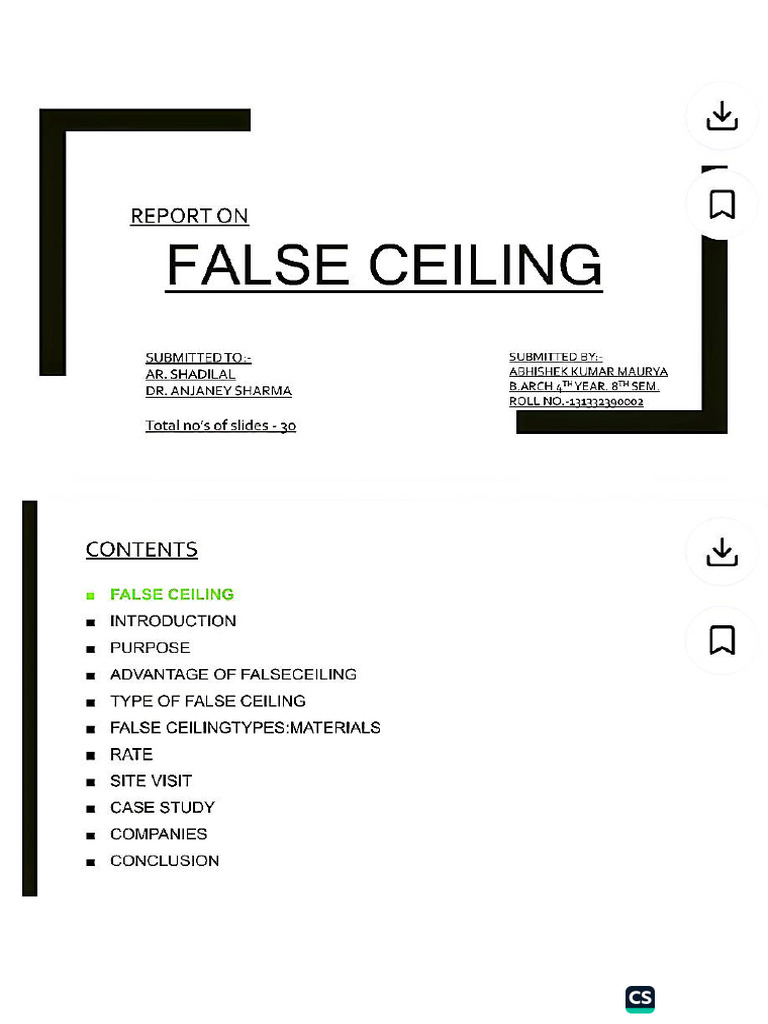 False Ceiling (BM) | PDF