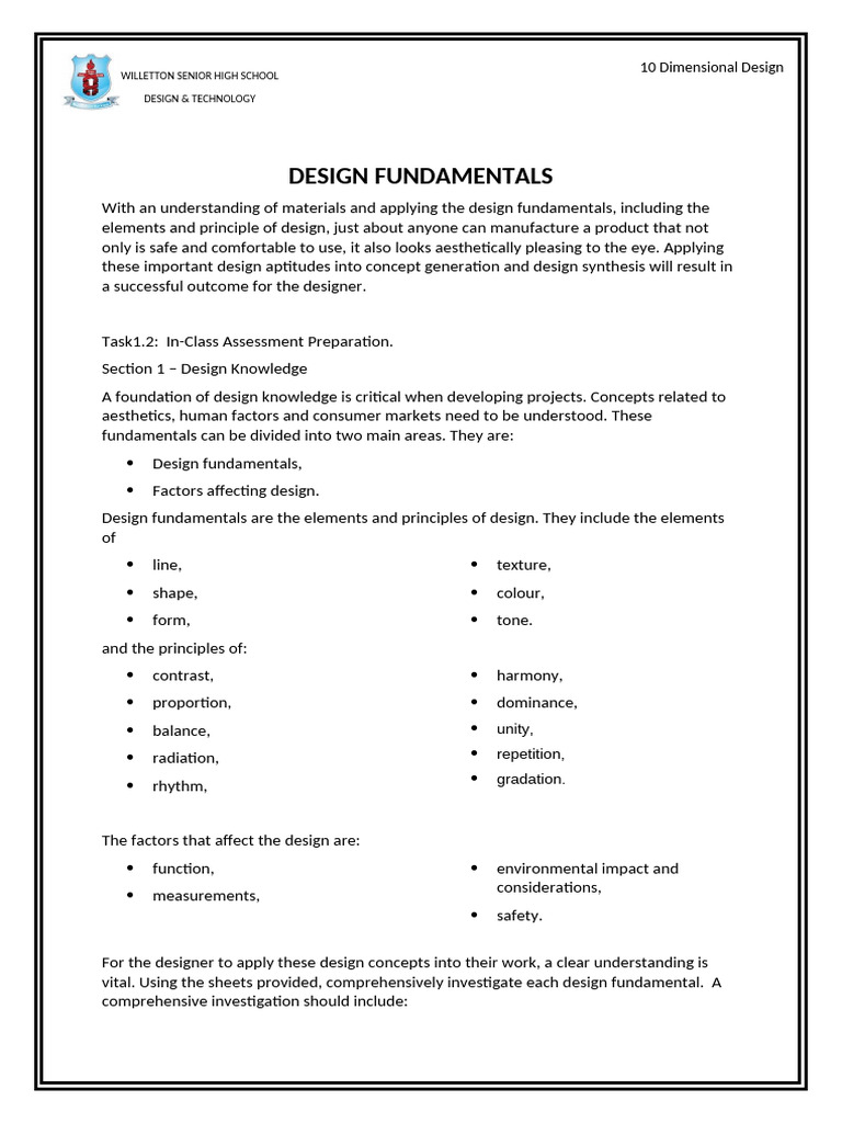 Design Fundamentals and Styles Guide | PDF | Design | Concept