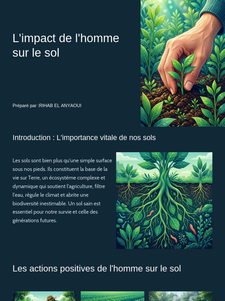 Impact humain sur les sols : enjeux et solutions | PDF