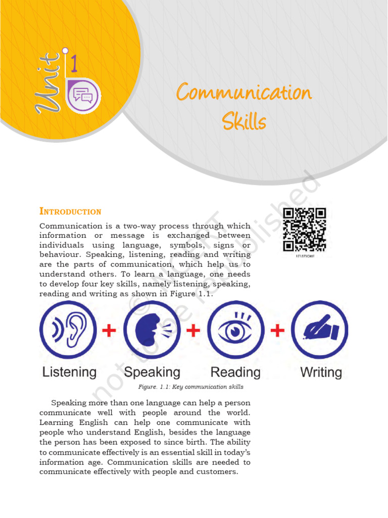Part a - Chapter 1 Communication Skills Iv_250923_221249 | PDF | Part ...