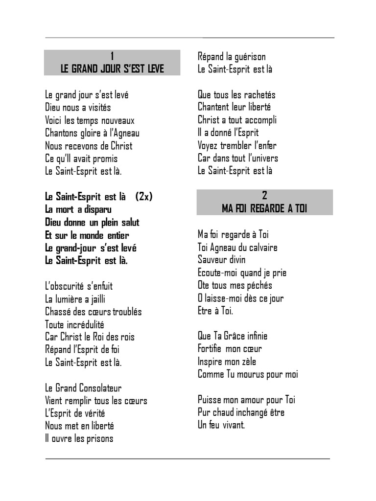 Hymnes de foi et de salut chrétien | PDF | Jésus | Dieu