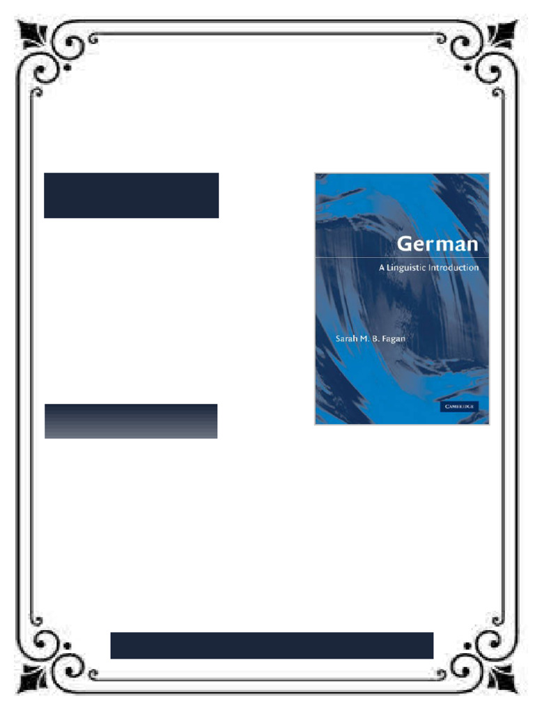 German A Linguistic Introduction 1st Edition Sarah M. B. Fagan ebook ...