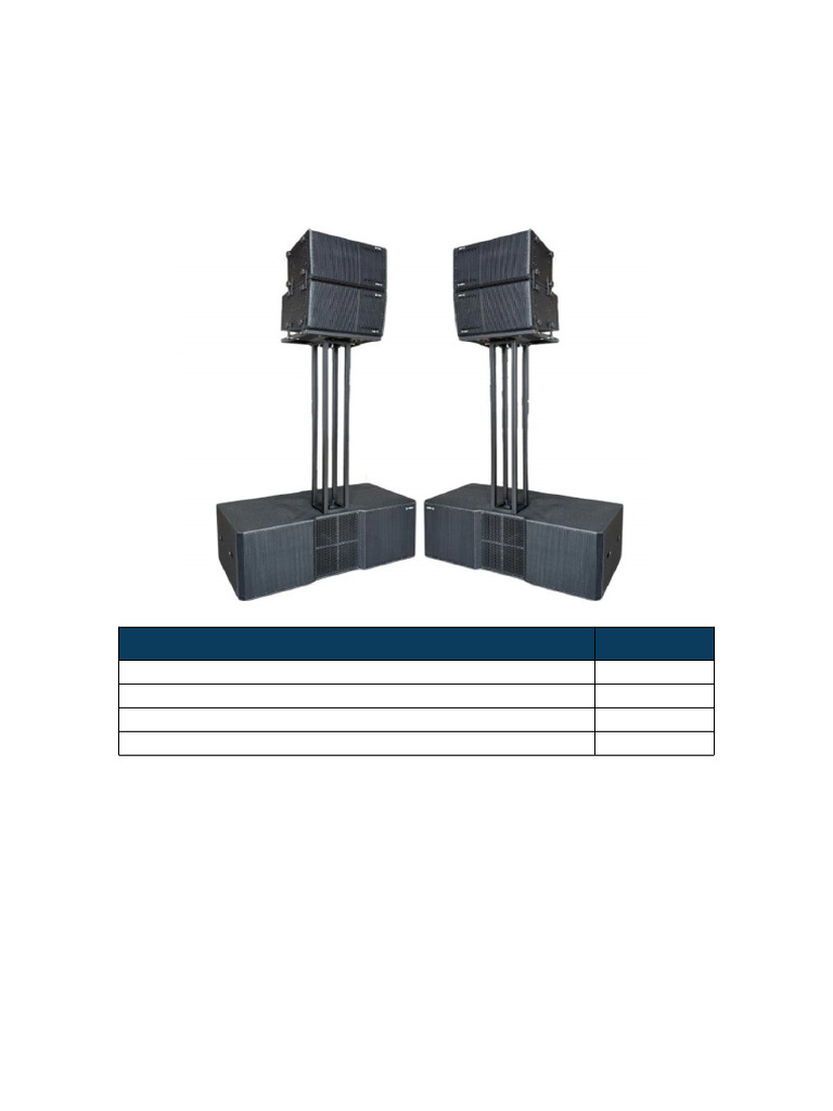 Orçamento Kit Line Array Profissional | PDF