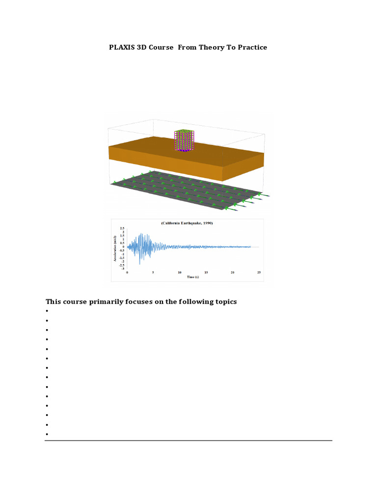 PLAXIS 3D Geotechnical Analysis Course | PDF | Geotechnical Engineering ...