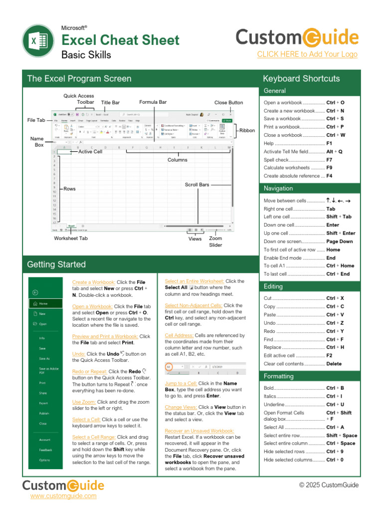 Excel Quick Reference - Excel-Cheat-Sheet | PDF | Microsoft Excel ...