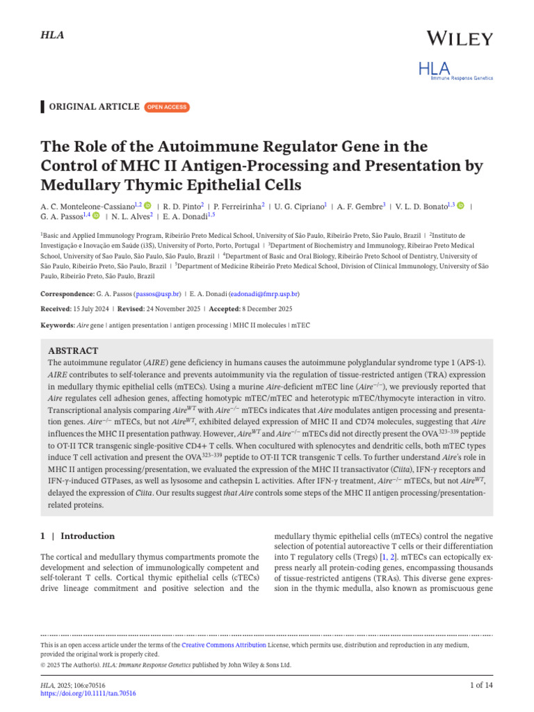 the-role-of-the-autoimmune-regulator-gene-in-the-control-of-mhc-ii ...