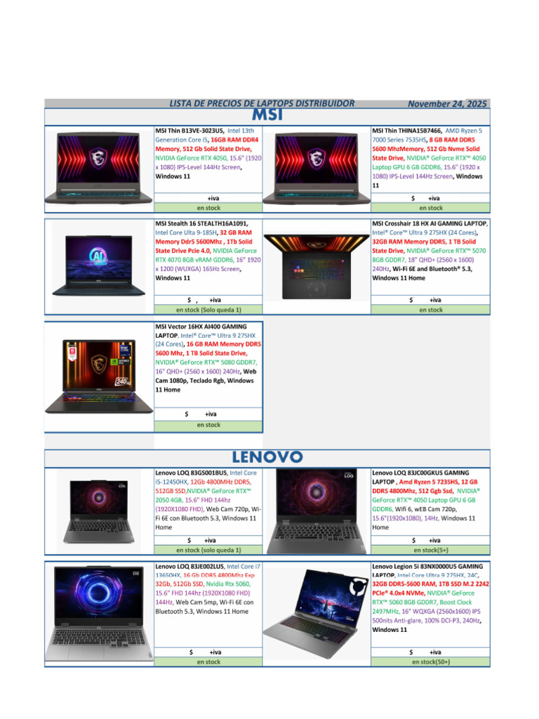 Gaming Laptops Catalog 2025 | PDF | Computer Hardware | Computer ...