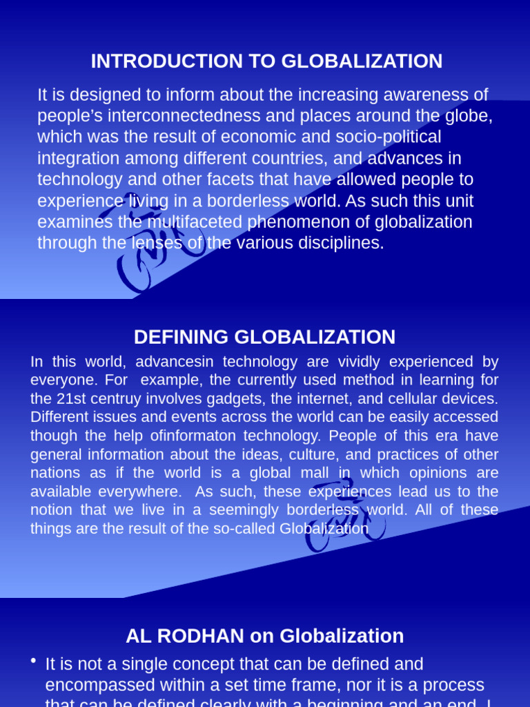 Understanding Globalization's Impact | PDF | Globalization ...
