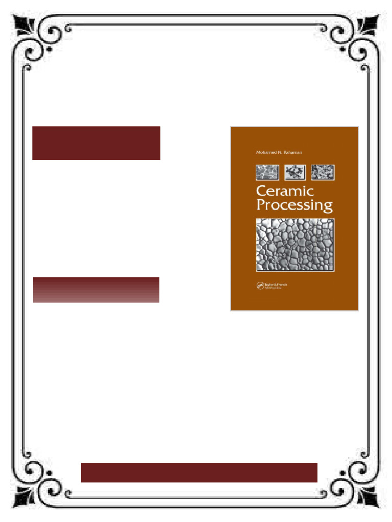 Ceramic processing First Edition Rahaman eBook international edition ...