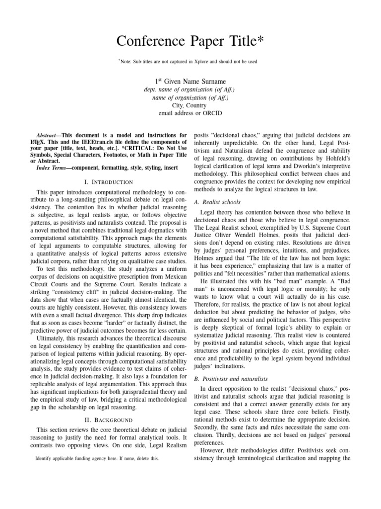 IEEE Conference Template | PDF | Rationality | Methodology