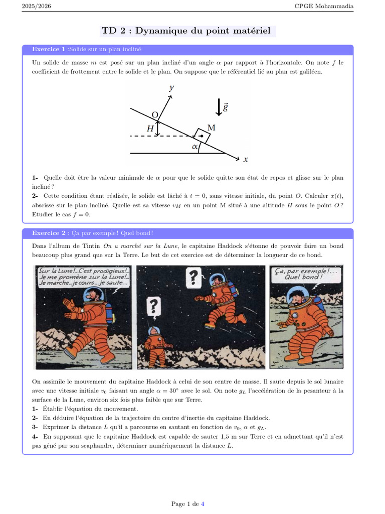 Dynamique et mouvements en physique | PDF | Accélération | Masse