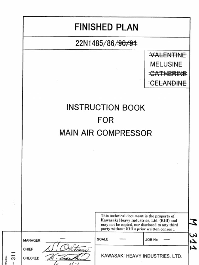 Instruction Book For Main Air Compressor | PDF