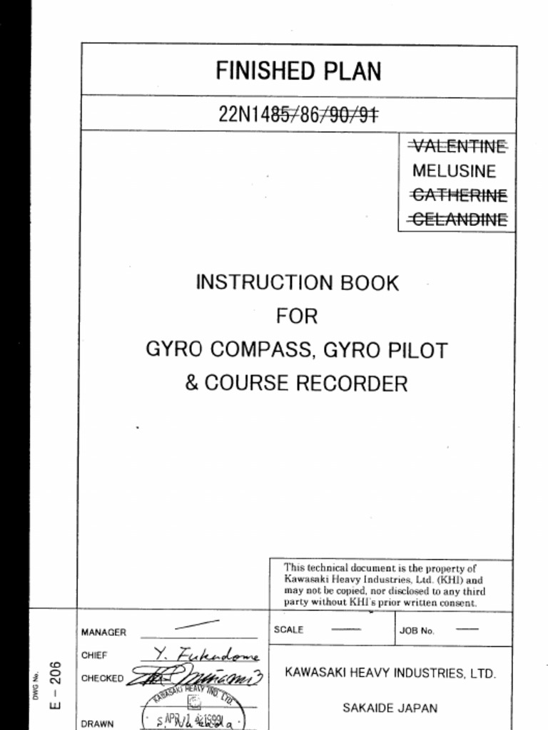 Instruction Book For Gyro Compass, Gyro Pilot& Course Rcorder | PDF
