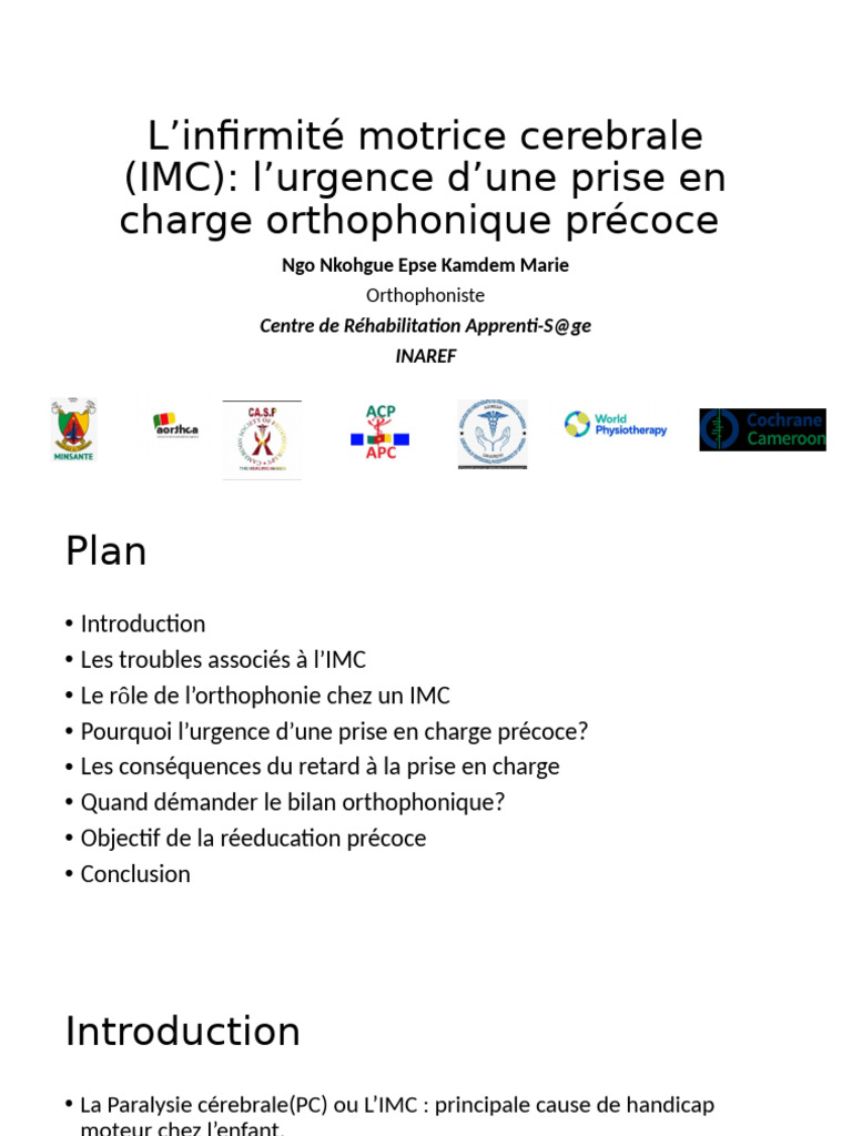 Prise en charge précoce de l'IMC | PDF | Infirmité motrice cérébrale ...