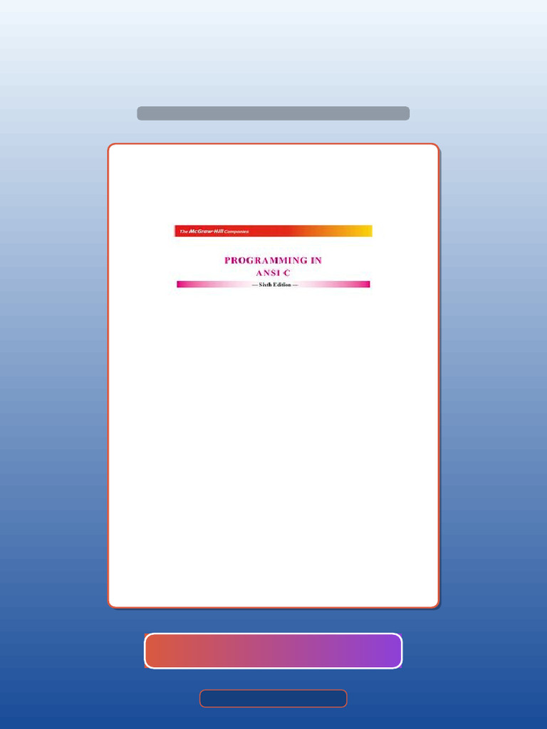 Test Bank for Programming in ANSI 6th Edition | PDF | Computer Programming
