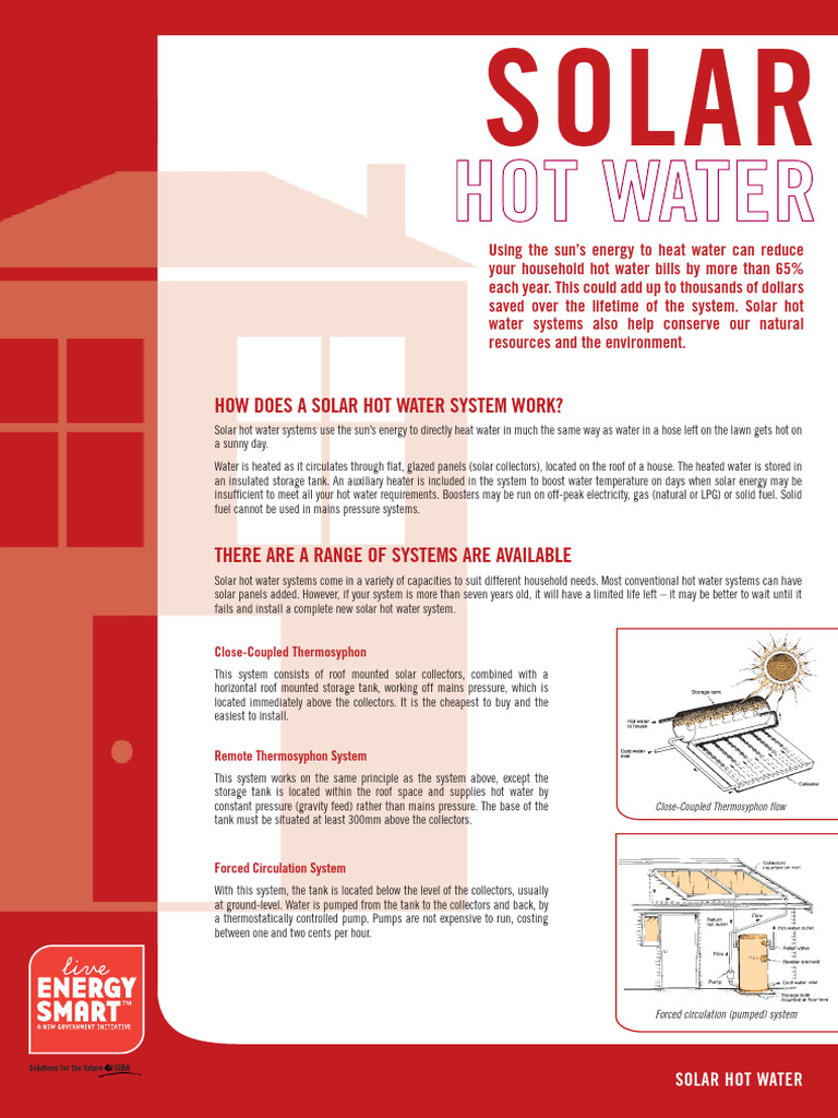 Solar Hot Water Systems Explained | PDF | Water Heating | Solar Energy