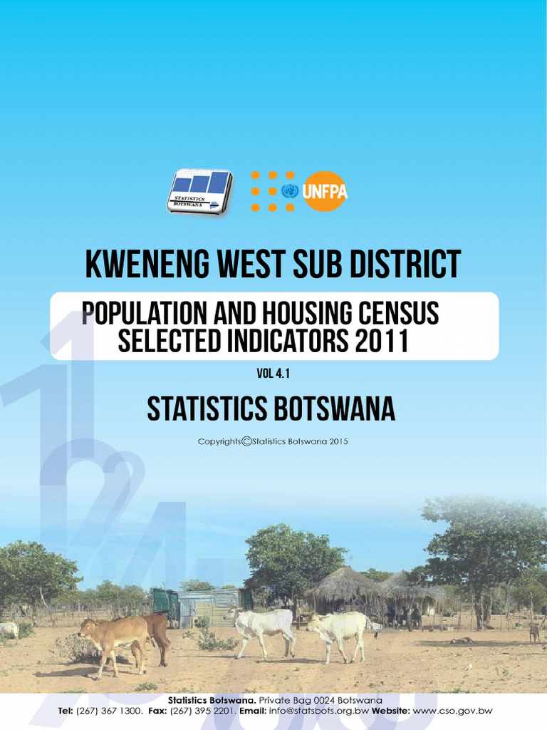 Kweneng West 2011 Census Indicators | PDF | Total Fertility Rate | Census