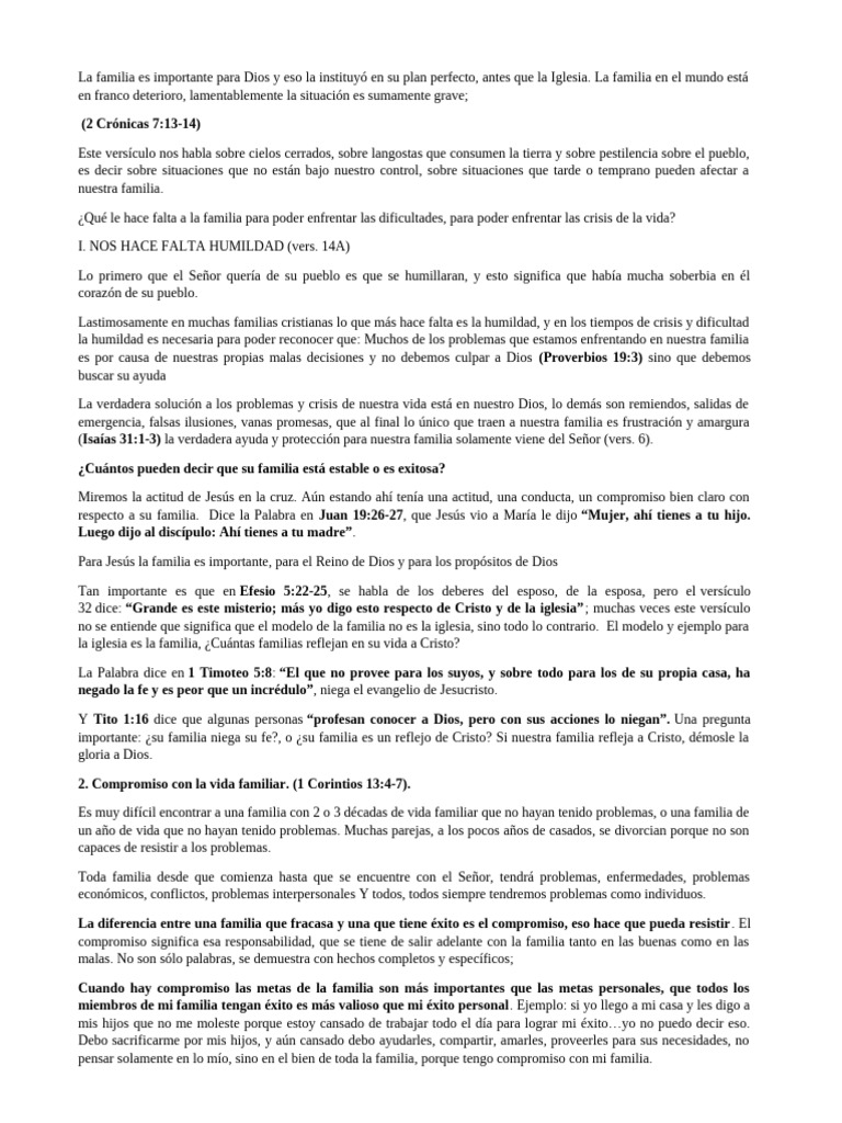 Claves para Fortalecer la Familia Cristiana | PDF | Oración | Cristo ...