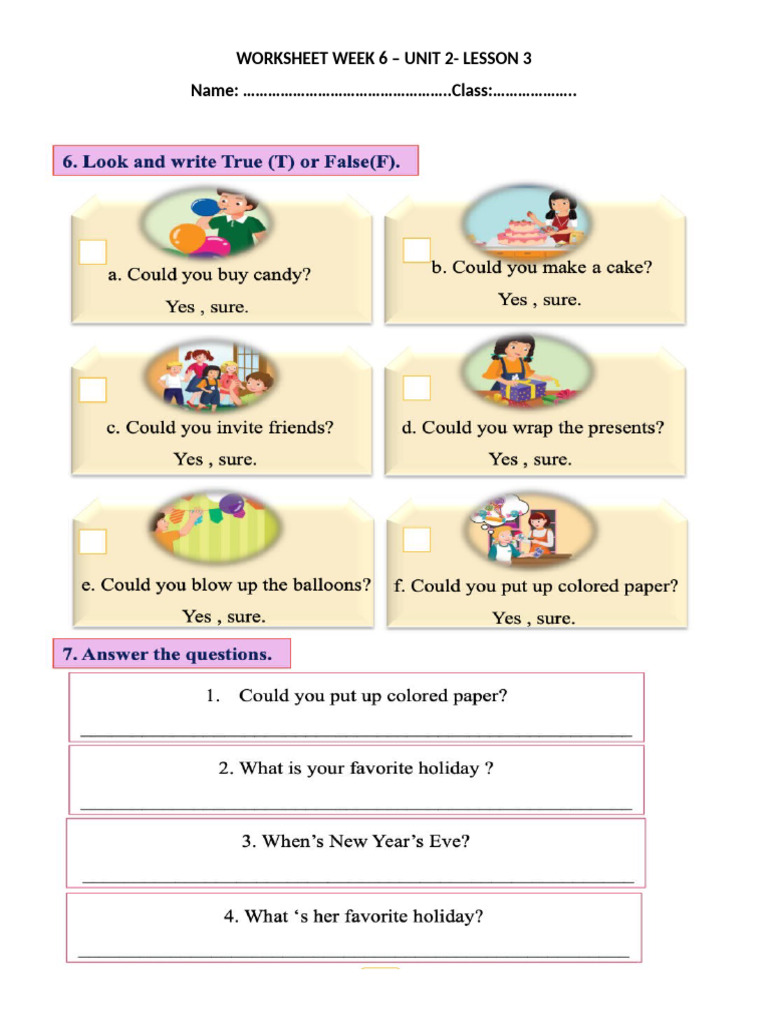 Worksheet Week 6 | PDF