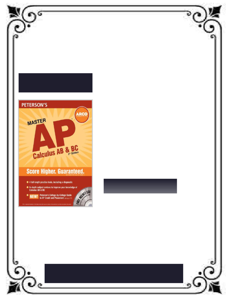 Master the AP Calculus AB BC 2nd Edition Peterson s Ap Calculus W ...