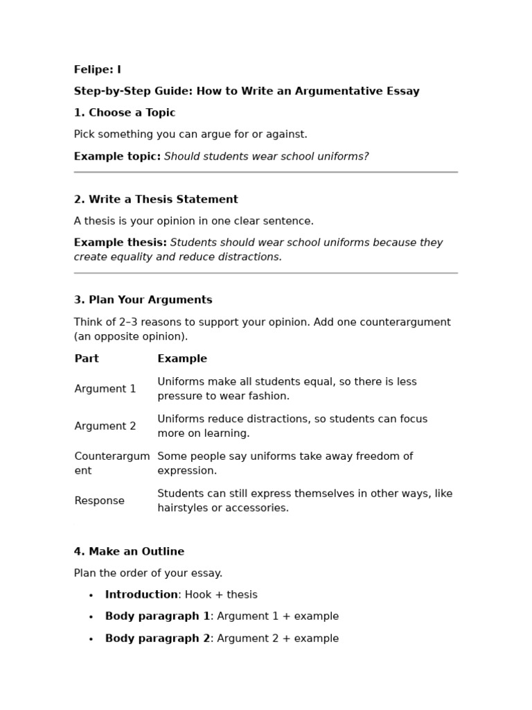 Argumentative Essay Writing Guide | PDF | Essays