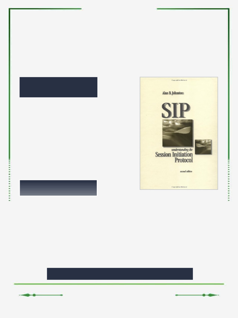 SIP Understanding the Session Initiation Protocol 2nd Edition Alan B ...