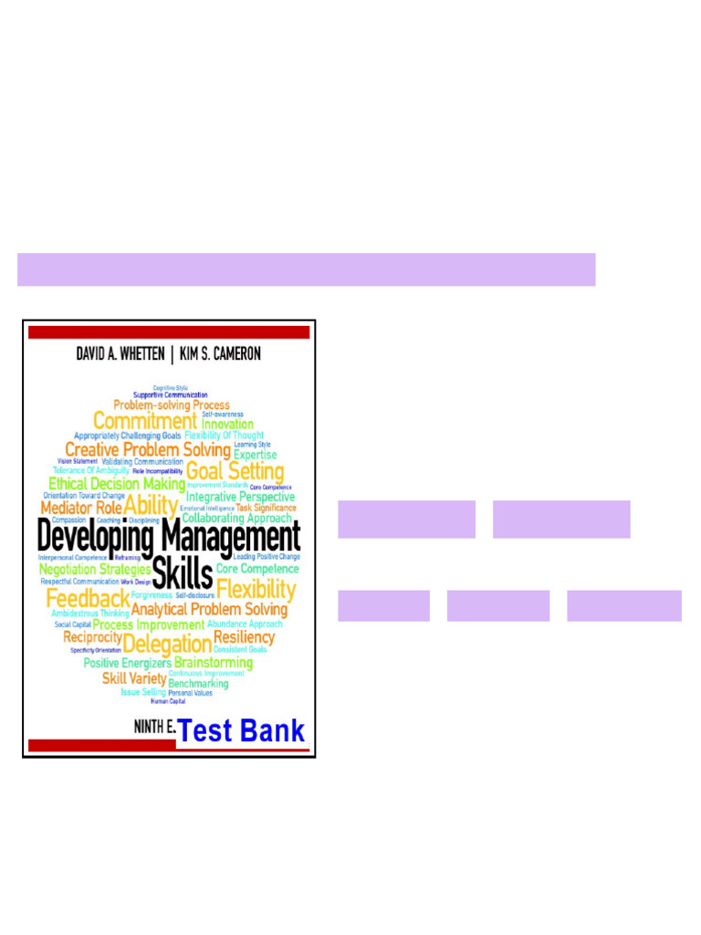 Developing Management Skills 9th Edition Whetten Test Bank available ...