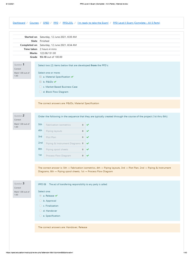 PPD Level II Exam Review Summary | PDF | Pipe (Fluid Conveyance) | Liquids