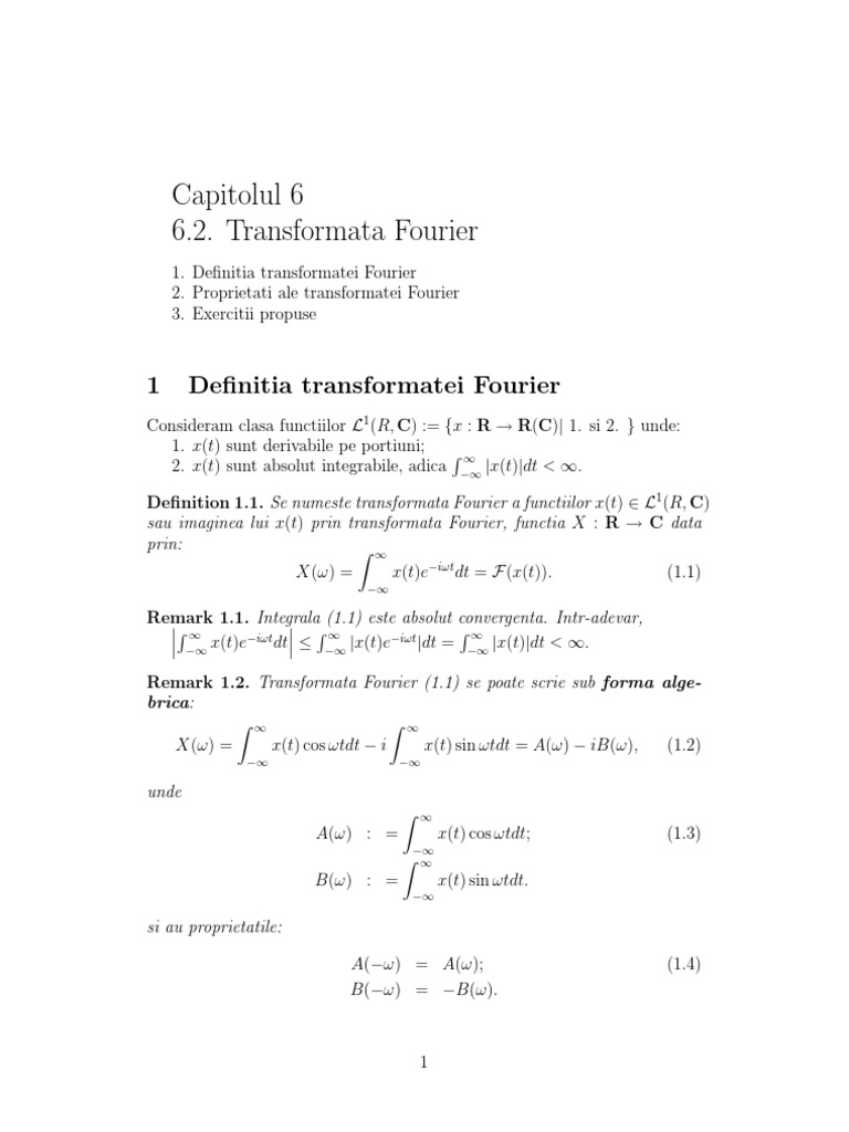 Cap6 6 2 Transformata Fourier