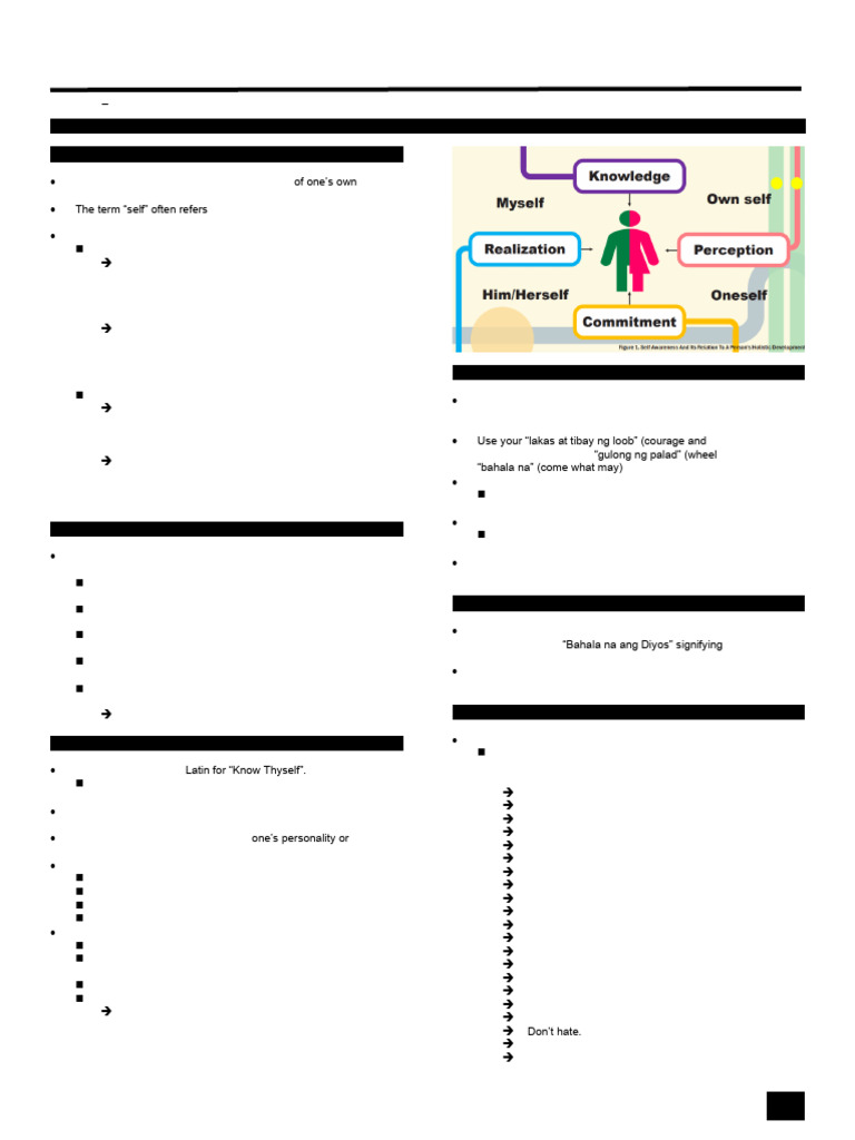Self-Awareness and Self-Management Guide | PDF | Self Awareness ...