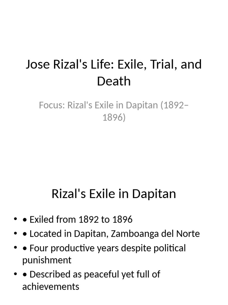 Jose Rizal Exile in Dapitan-1 | PDF