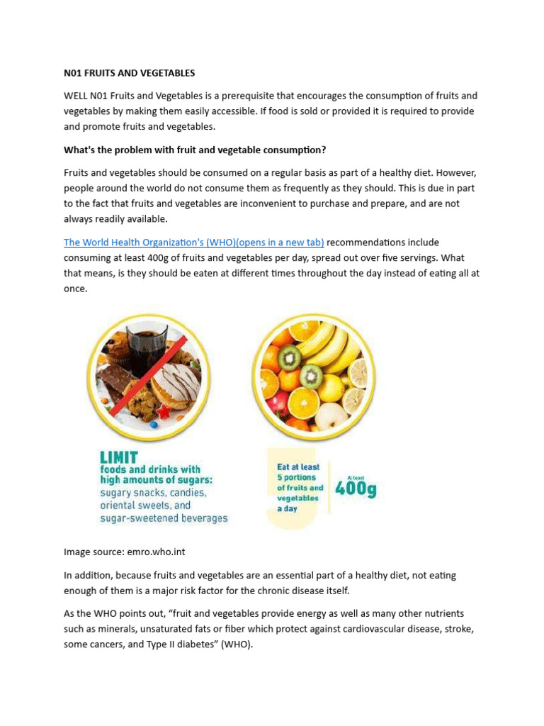 Promoting Fruit and Vegetable Consumption | PDF | Vegetables | Healthy Diet