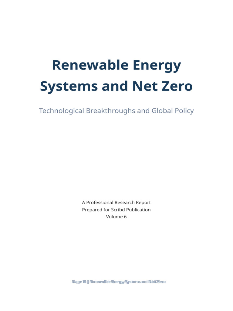 Renewable Energy Innovations for Net Zero | PDF | Sustainability ...