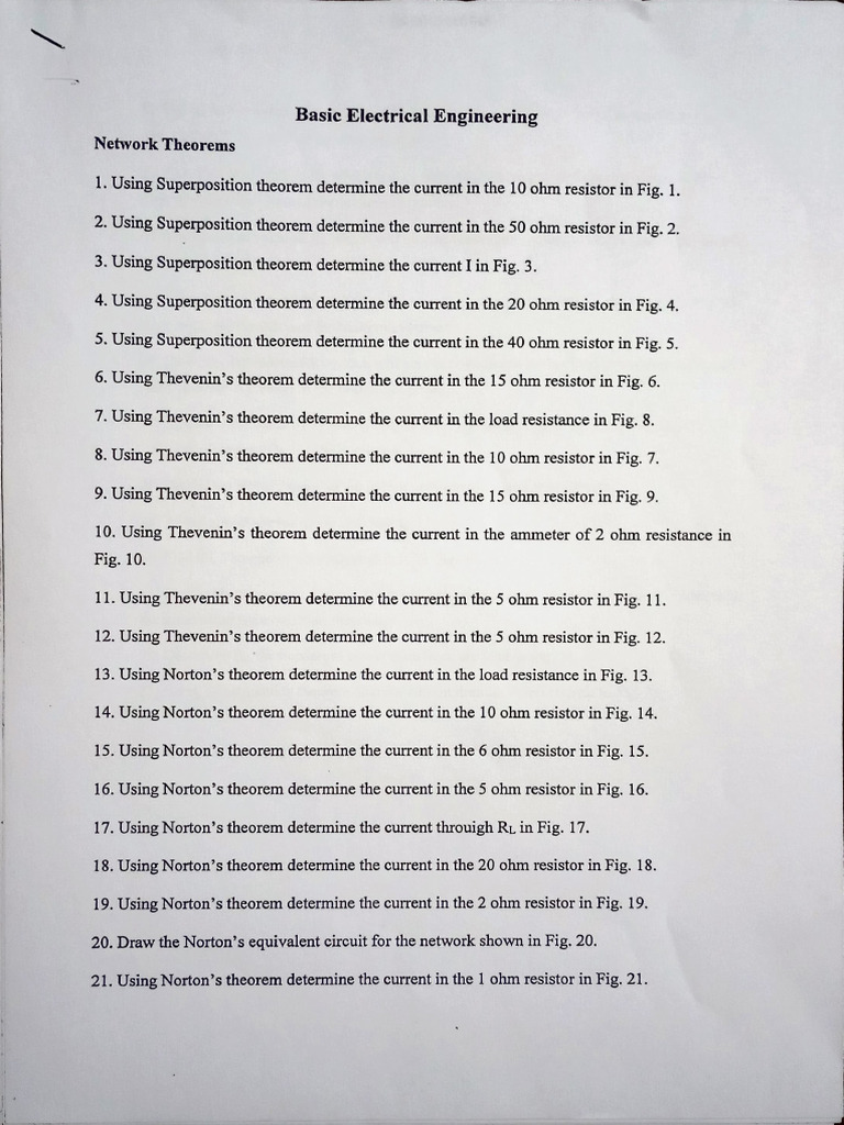 Network Theorems in Electrical Engineering | PDF | Resistor ...