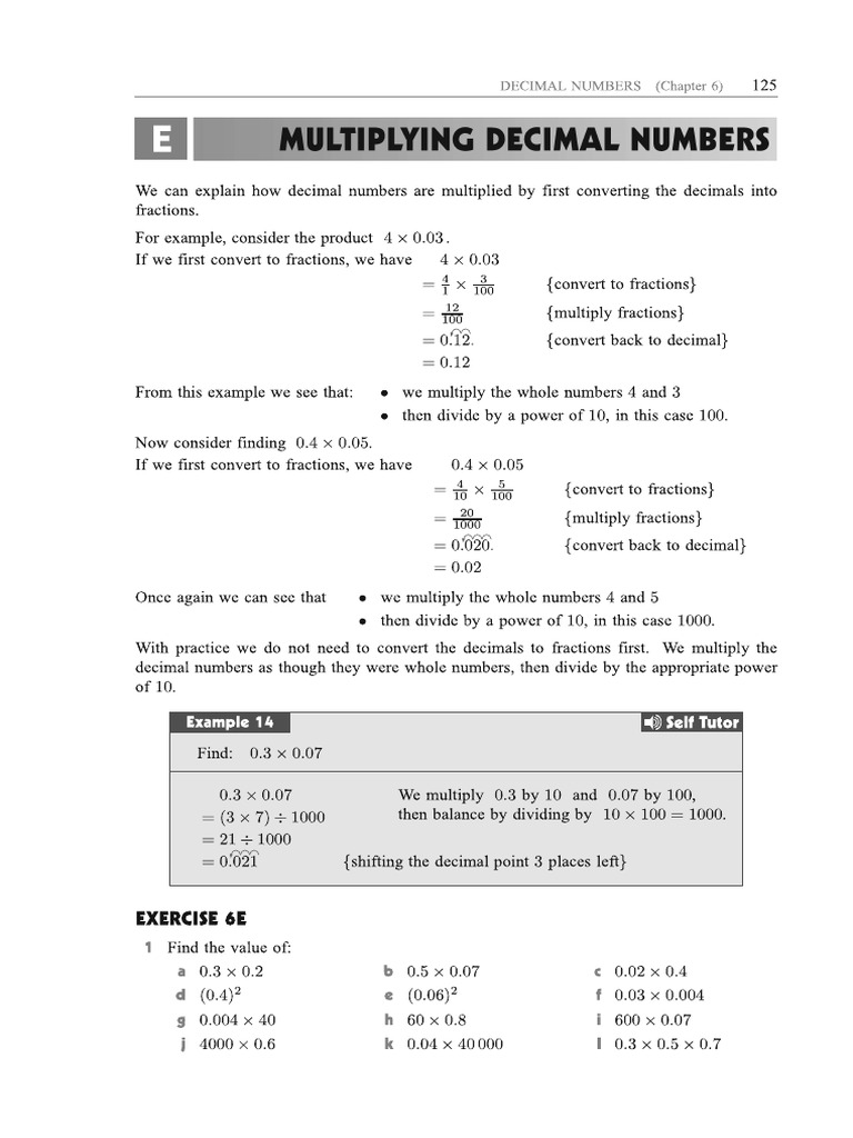Decimals | PDF