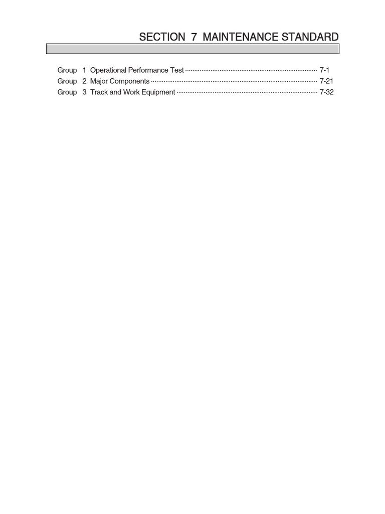 Maintenance Standards for Performance Testing | PDF | Bearing ...