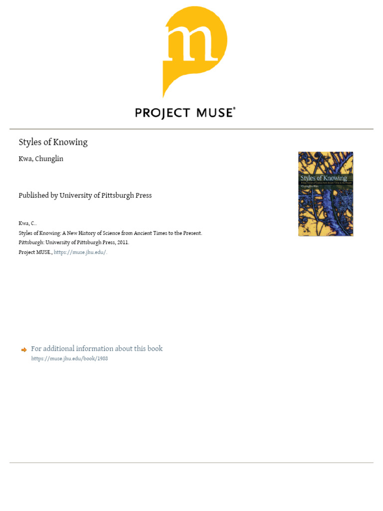 History of Science: Styles of Knowing | PDF | Science | History Of Science