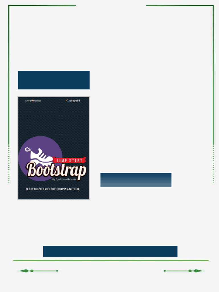 Jump Start Bootstrap Get Up To Speed With Bootstrap in A Weekend 1st ...