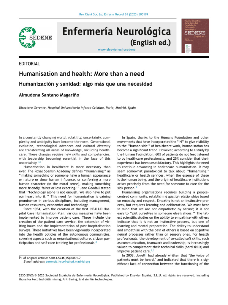 Humanisation in Healthcare: A Necessity | PDF | Empathy | Health Care