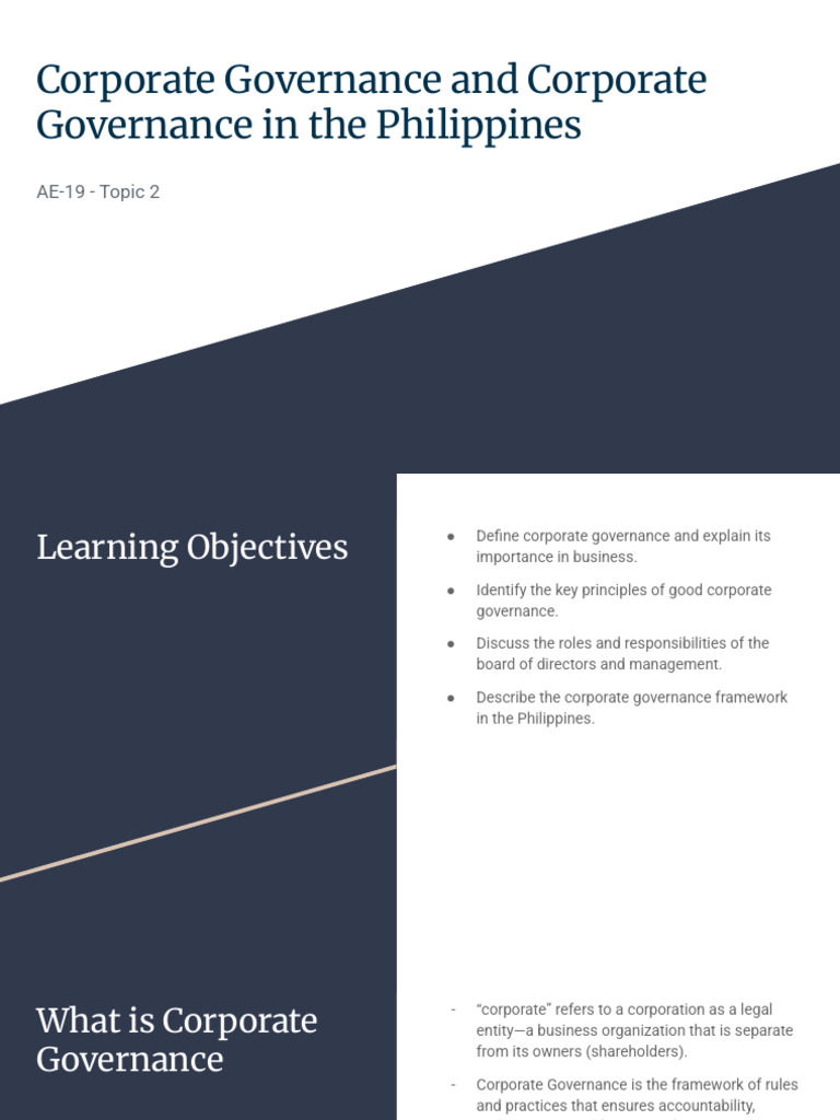 Corporate Governance in the Philippines | PDF | Corporate Governance ...