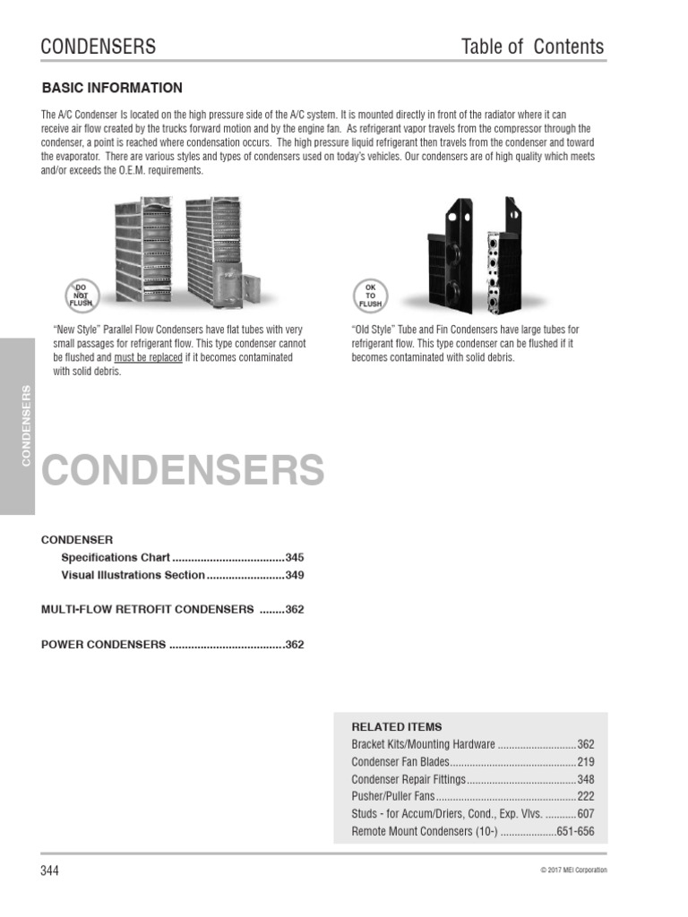 A/C Condenser Types and Specifications | PDF | Commercial Vehicles ...