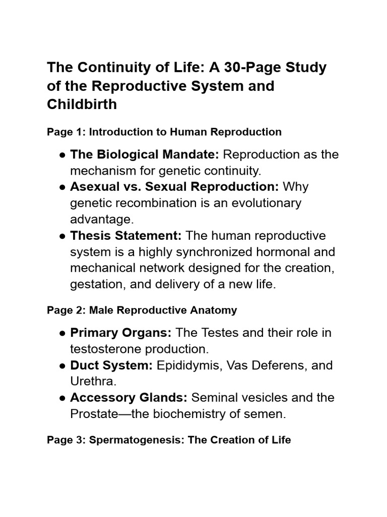 Human Reproductive System Overview | PDF | Childbirth | Menstrual Cycle